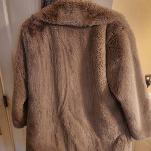 Gibson Latimer faux fur coat, beige, size women XL